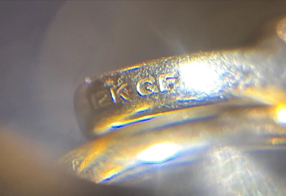 Brazalete de eslabones de cadena de oro con gancho de bucle 12k GF. 9g Foto 4 de 4