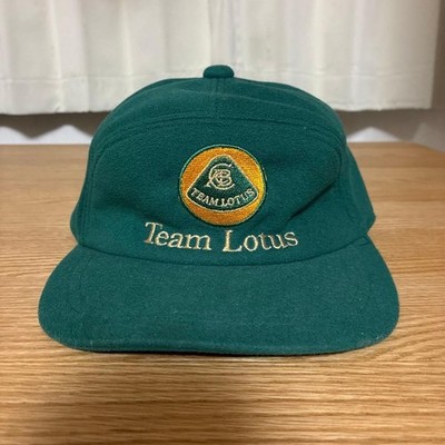Vintage 90's Formula 1 Racing Team Lotus Snapback Hat Cap Green