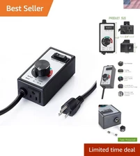 Heavy-Duty 120V 15A Fan Speed Controller - Safe Control with Overload Protection