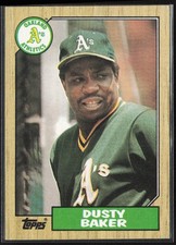 1987 Topps Dusty Baker Oakland Athletics #565