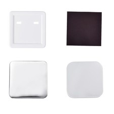 200 Sets Square Badge Making Supplies 2'' x 2'', Custom Fridge Badges   Ideal