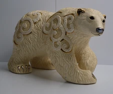 De Rosa Artesania Rinconada Polar Bear Statue 48/400 Christmas 15" Ceramic HTF