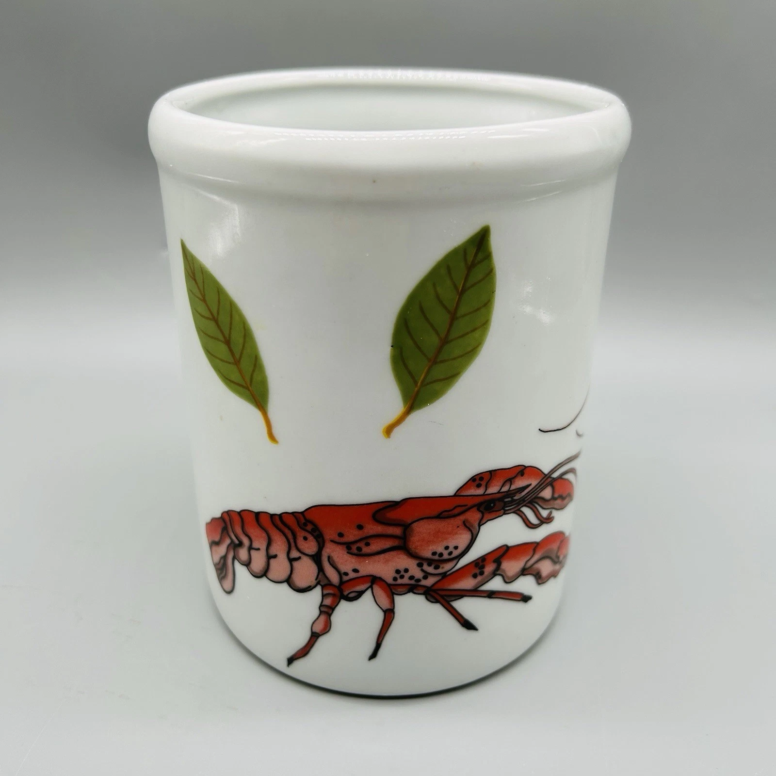 Vintage BIA Cordon Bleu El Mar Pattern Ceramic Seafood Utensil Holder