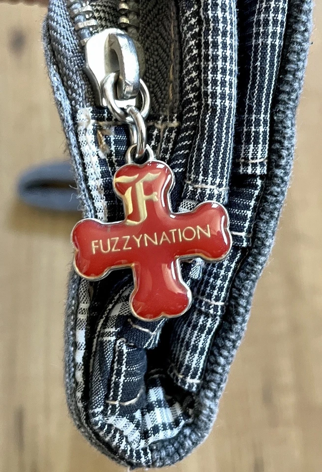 Fuzzy Nation Shih tzu Maltese Lhasa Dog Gray Purse Clutch Wristlet Cloth Zippers - Image 4 of 4