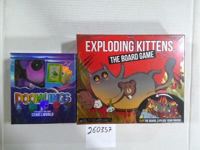 Exploding Kittens The Board Game Doomlings Family Party Game Lot New Sealed
