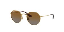 RAY BAN KIDS JACK SUNGLASSES GOLD FRAME, GRAY GRADIENT BROWN, 45MM