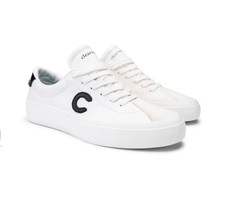 Clearweather Continental White Black Men's Athletic Shoes Leather Size 11