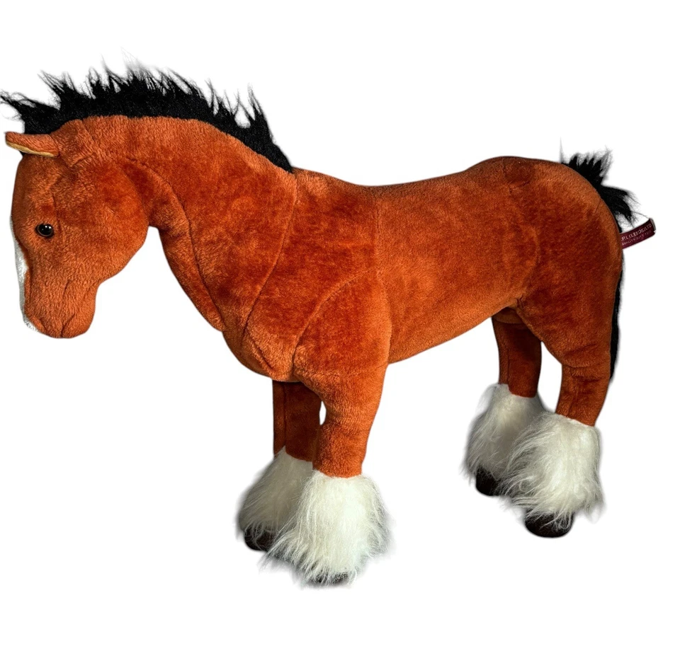 DPL Leeds Shire Horse Rare Dark Brown Standing Plush Toy Large Vintage - Image 2 of 4
