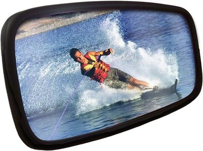 7in x 14in Marine Mirror Head Black Medium CIPA 01300 COMP Boat Side Mirror