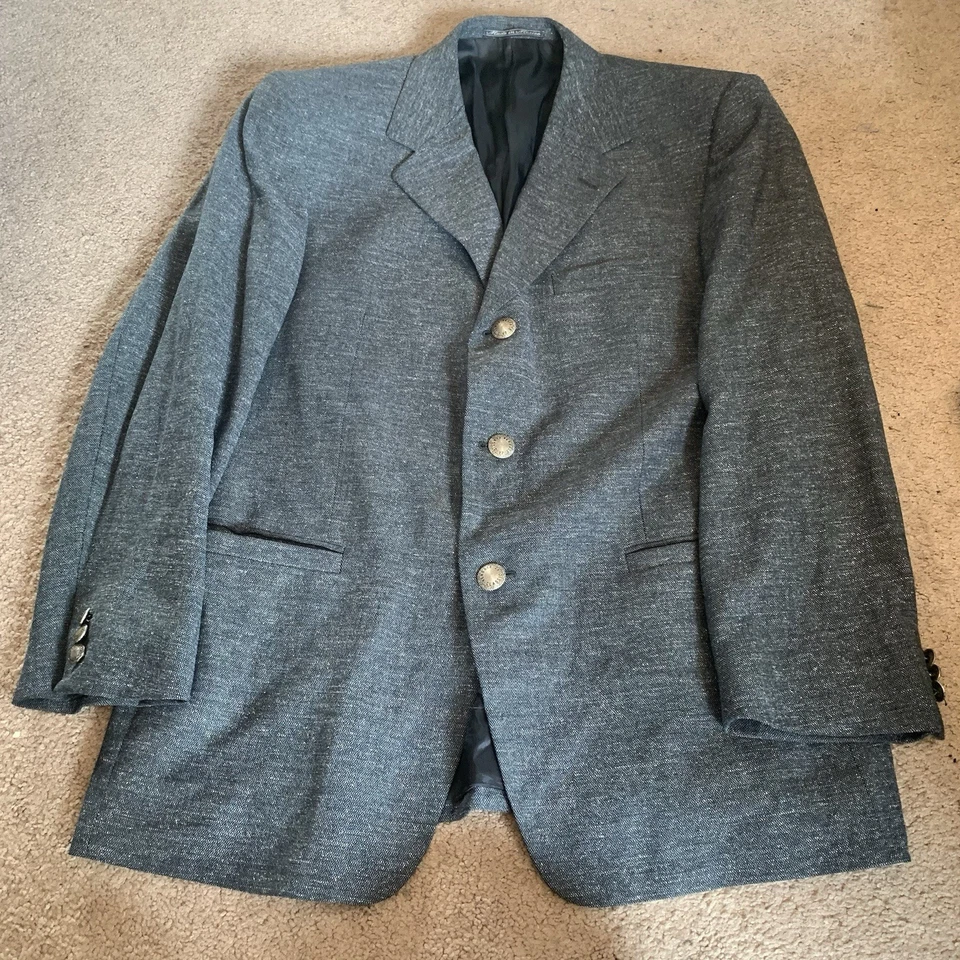 Versace V2 Collection Wool Silk Blazer Jacket Coat Size IT EU 52 US 42 $1295 - Image 2 of 4