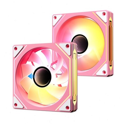 Vetroo Pink LR120 Reverse Fan Blade Infinite Mirror PC Fan 120 mm ARGB Fan