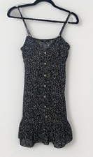 Papaya Mini Floral Dress Sundress Y2k Small Buttons Ruffle Boho Cottagecore