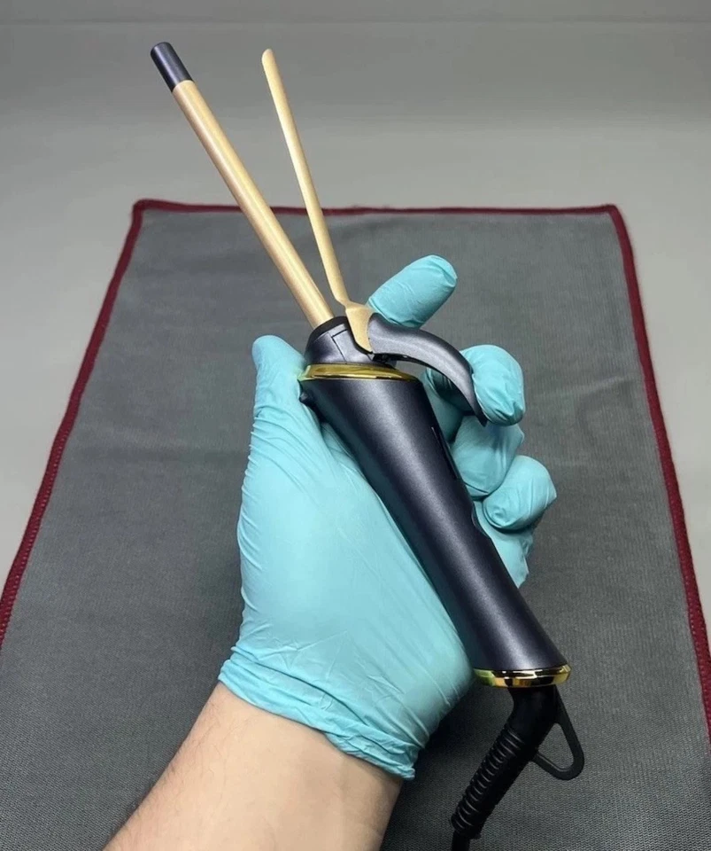 Hair Curler Wand Tongs Thin 13mm Small Barrel Mini Curling Iron Short Long Hair - Image 2 of 4