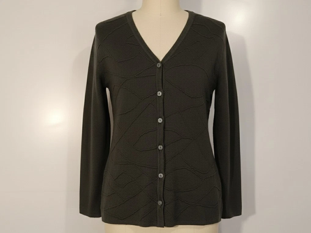 Dndrdhfb Cardigan da donna in lana merino, girocollo, a maniche lunghe, morbido, per tutte le stagioni, 9 (UK), M