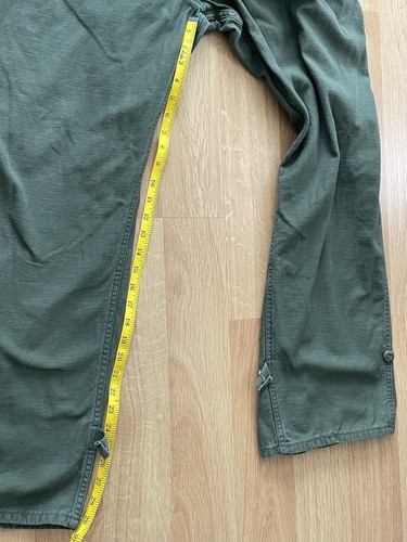 Tuta uomo vintage anni 80 autentica verde militare 100% raso di cotone grande - Foto 9 di 21