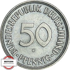J384 50 Pfennig West Germany 1967 G in XF-STG 3347