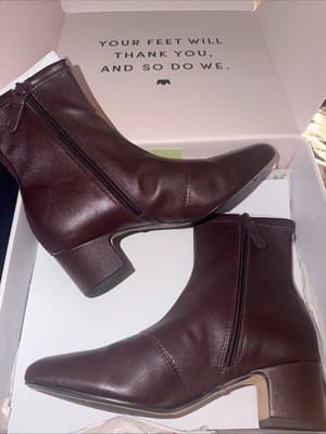 THE STARLING 50 BOOTIE Burgundy Stretch Leather size 6