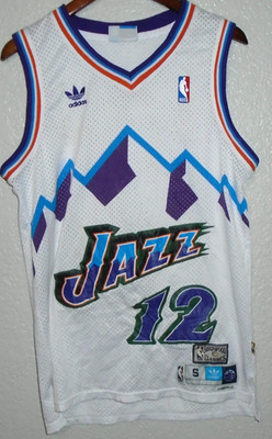 Utah Jazz John Stockton #12 Authentic Adidas Hardwood Classics +2 Men s S