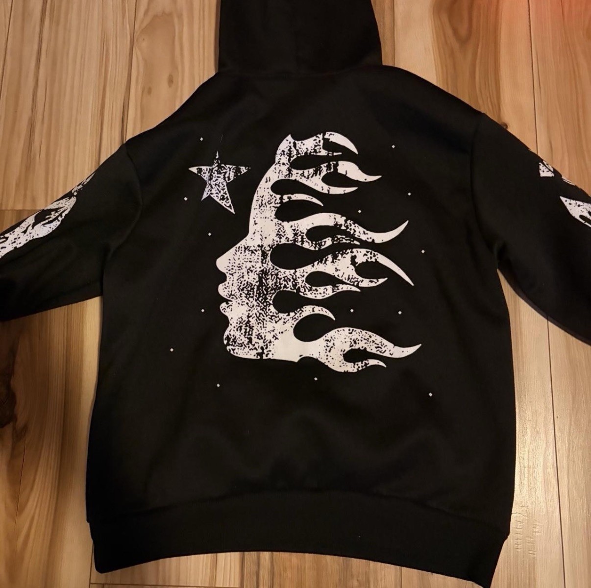 Hellstar Graphic Print Black Pullover Hoodie Long… - image 2