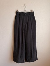 Zara Women's Flowy Pleated Trousers in Black Size XS