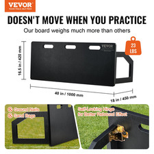 Soccer Rebounder Board 40"x 16" Portable 2-Angle Foldable Kickback Trainer