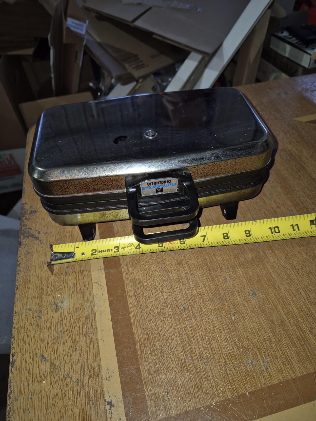 Vtg. Vitantonio Premier Professional Belgian Waffle Maker Model 550 Chrome Mcm