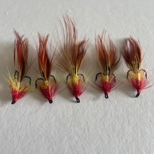 5 X Apache Shrimp Treble  Hook Salmon Fishing Flies Professionally tied