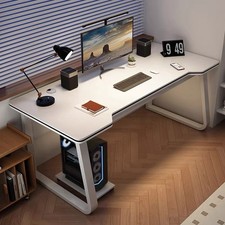XUEGW Gaming Desk 4 Sizes Ergonomic Workstation Home Office Computer Table