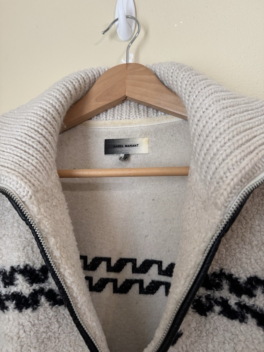 Isabel Marant Etoile Marner Fleece Jacket Pullover Coat Half Zip