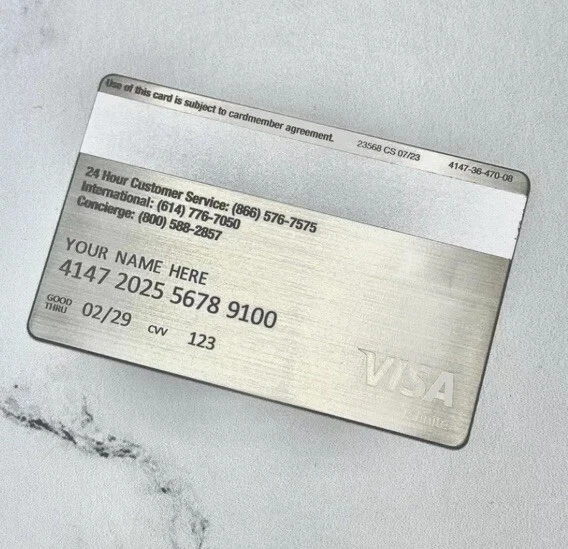 CUSTOM & Personalized - JP Morgan Reserve Palladium Silver Metal Novelty Card - Image 2 of 4