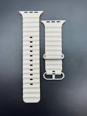 Generic Apple Ocean Band Watch Ultra /Ultra 2 - White Generic, Weiß byHuriye 