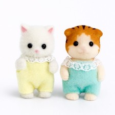 Sylvanian Families Maple Cat  Persian Cat Baby 2pc Set Calico Critters Japan