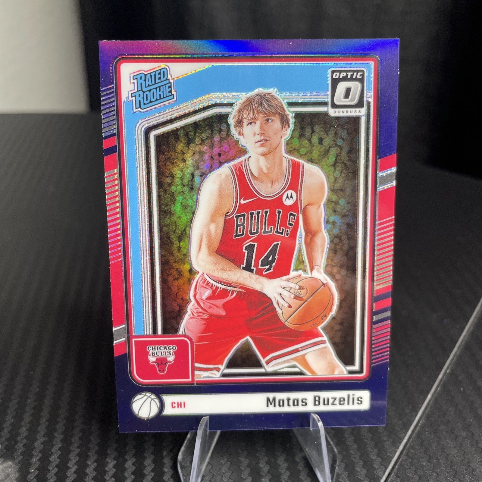 2024-25 Panini Donruss Optic - Rated Rookie Matas Buzelis #271 Purple Prizm (RC)