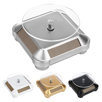 Solar Rotating Display Stand 360 Degrees Dual Use Stable Automatic Turntable