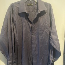 Donald J Trump Signature Button Down Shirt Mens Gray  Size 18.5 36/37