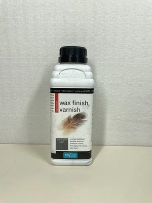 Vernis finition cire polyvine gris chaud 500 ml revêtement cire bois - Photo 1/4