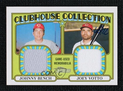 2021 Topps Heritage High Number /72 Joey Votto Johnny Bench #CCD-BV HOF