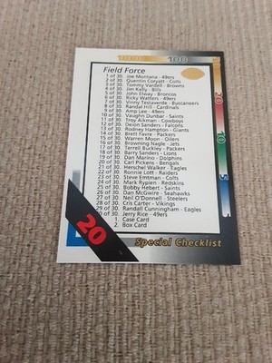 20 Stripe Special Checklist Card #439  1992 Wild Card  Ultra RARE !!!