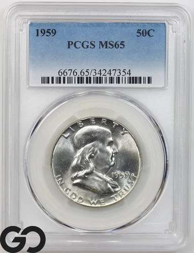1959 Franklin Half Dollar PCGS MS 65 ** Premium Quality!