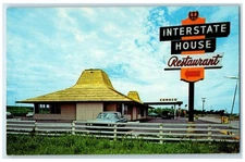c1960's Interstate House Restaurant Conoco Salina And Wilson Kansas KS Postcard