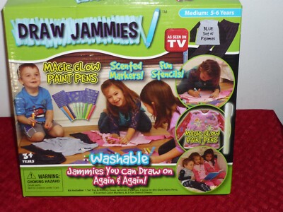 Draw Jammies AS SEEN ON TV   Size  Medium 5-6 Years  New