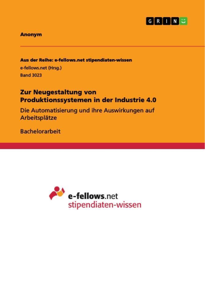 Thumbnail - Zur Neugestaltung Von Produktionssystemen In Der Industrie 4.0 |