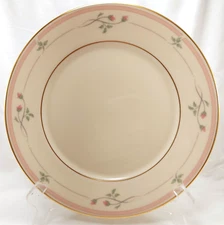 Lenox Rose Manor Dinner Plate 10.75in Ivory Pink Floral Gold Trim