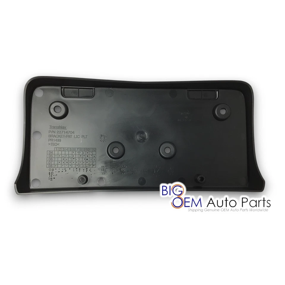 Chevrolet HHR 2006-2011 soporte de montaje de matrícula delantero negro OEM 22714704 Foto 3 de 4