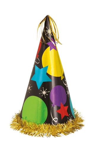 party hat / chapeau - foil (party/birthday/decoration/hat)