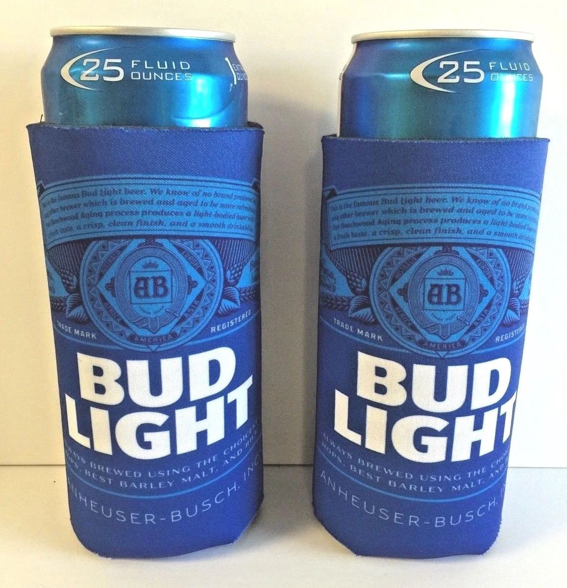 Bud Light Beer 24 oz. Koozie - Six /6 Pack Fits 25 oz Extra Ounce