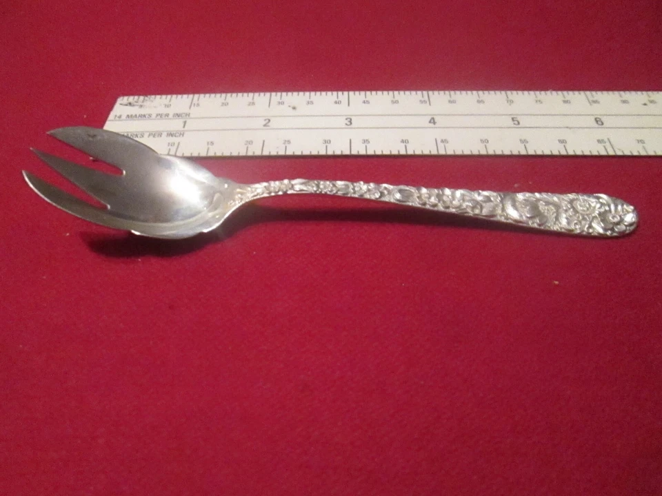 Tenedor o cuchara para helado Kirk & Son plata esterlina S 6" con monograma GBP Foto 4 de 4