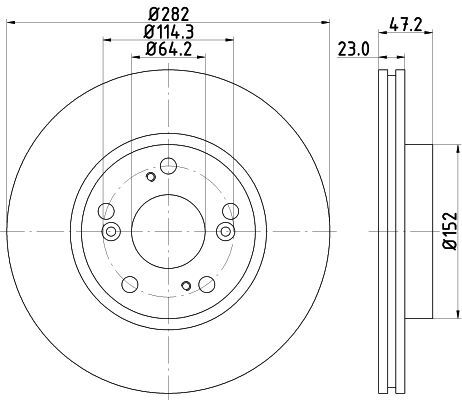 2X Hella 8DD 355 118-131 Bremsscheibe FüR Honda-image