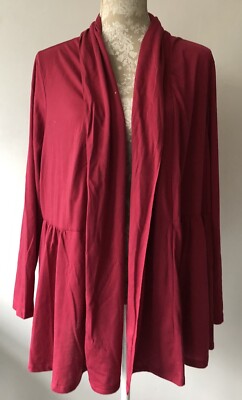 Just My Size rosa Wasserfall Strickjacke 3XL Rollkragen vorne offen Jersey Schweiz