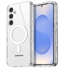 For Samsung Galaxy S25/S25 Plus Case Clear Magnetic Shockproof Heavy Duty Cover